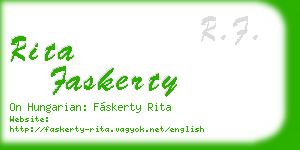 rita faskerty business card